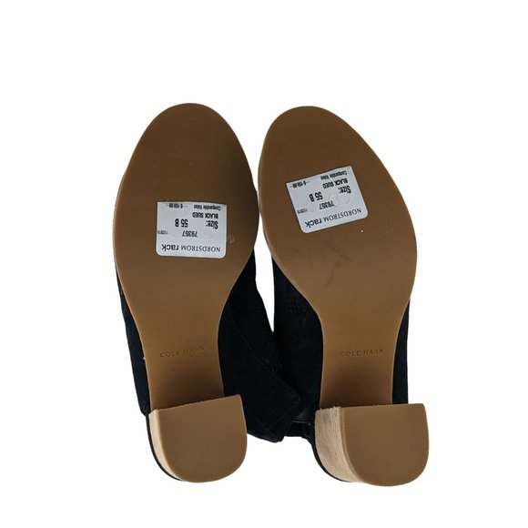 NEW Cole Haan Black Suede Slingback Bootie Size 5.5B - Picture 5 of 9